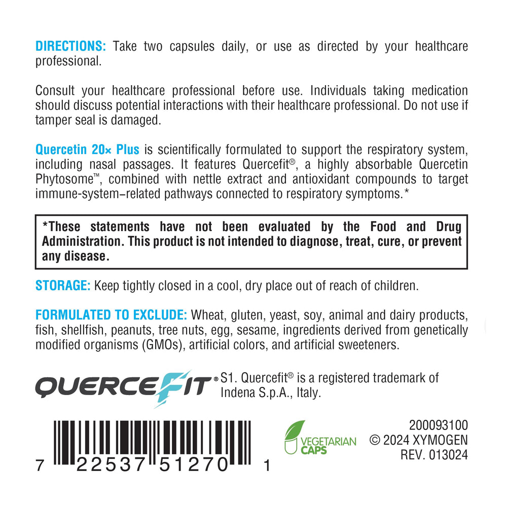 XYMOGEN Quercetin 20× Plus packaging