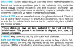 XYMOGEN Xcellent A 7500 bottle with 60 capsules on white