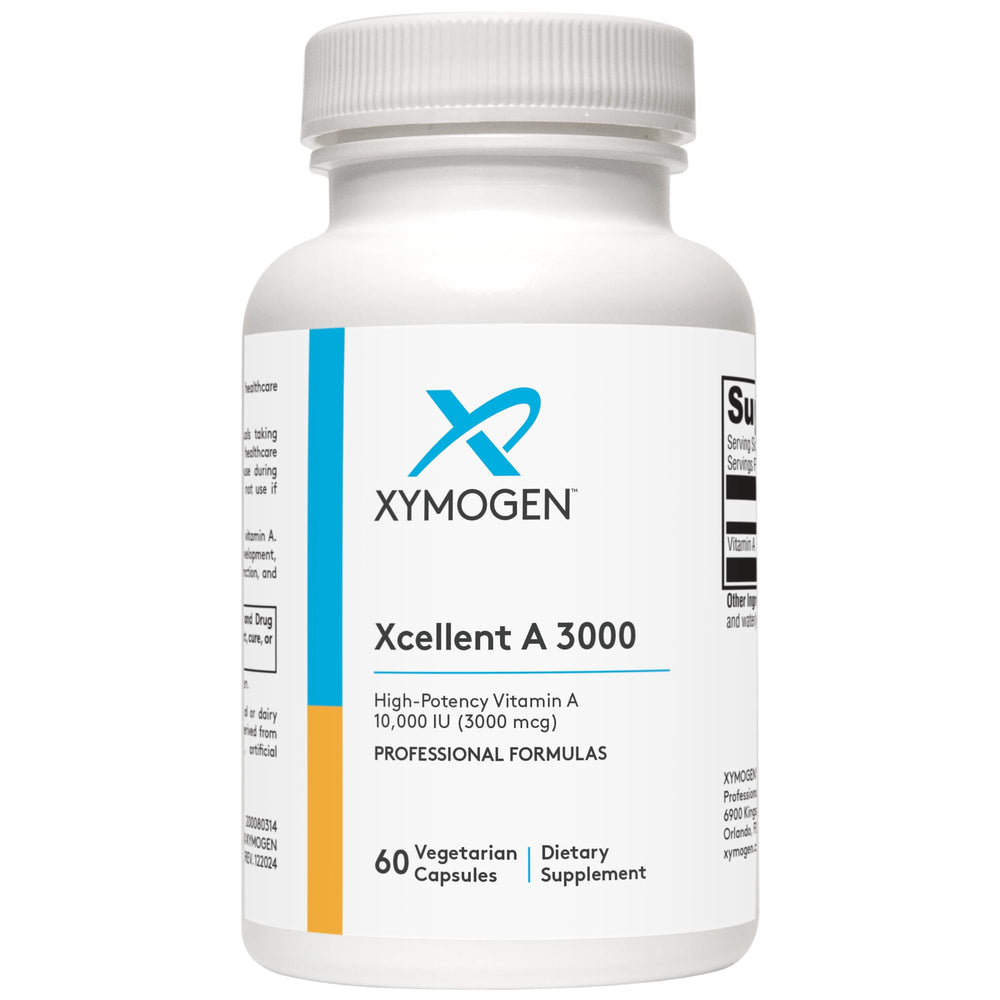 Front view of XYMOGEN Xcellent A 3000 bottle