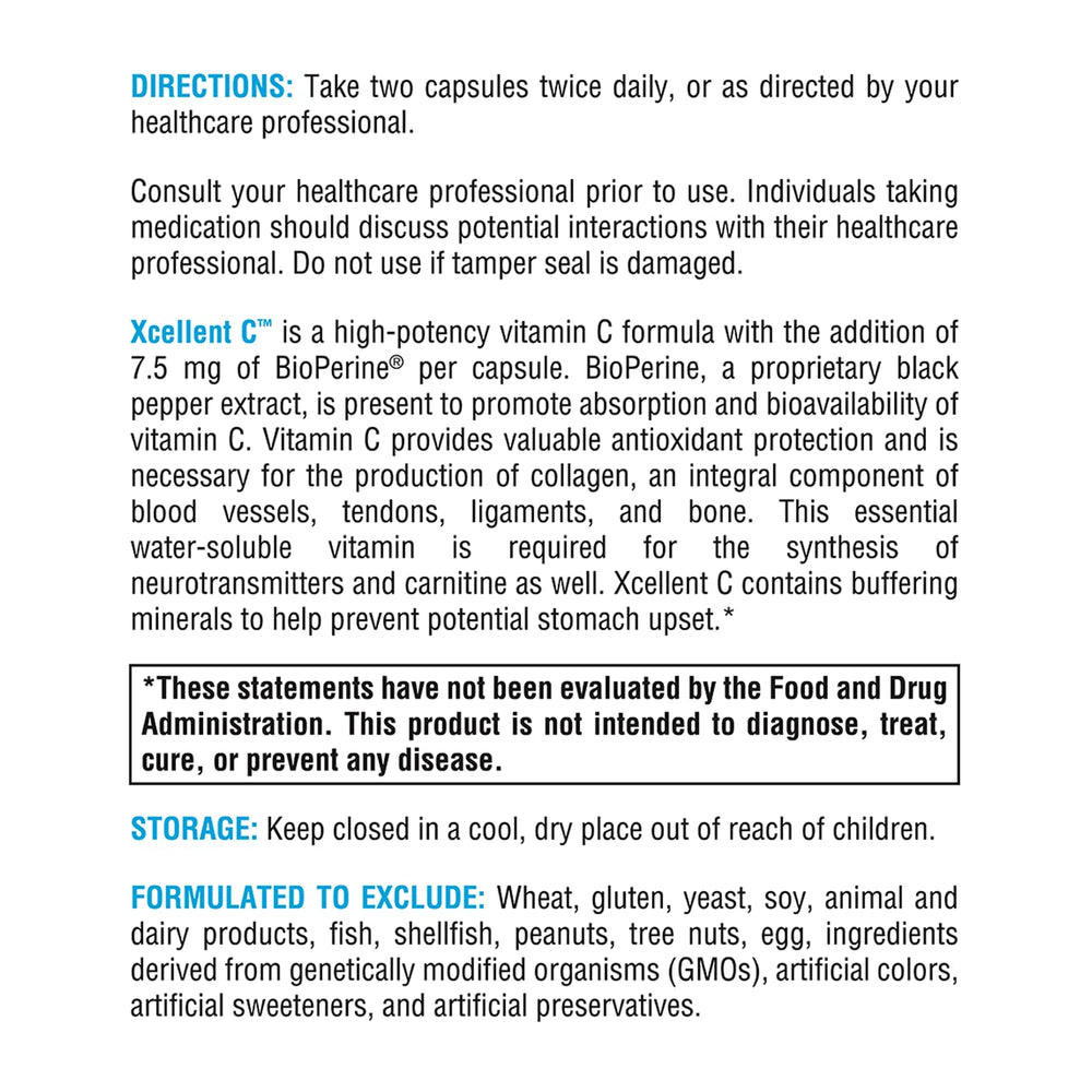 Mineral buffers (calcium, potassium, magnesium) in XYMOGEN Xcellent C