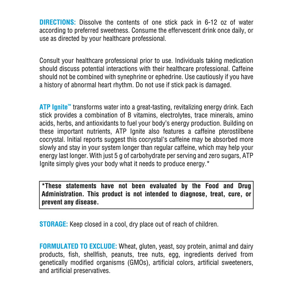 XYMOGEN ATP Ignite caffeine pterostilbene cocrystal for longer-lasting energy.