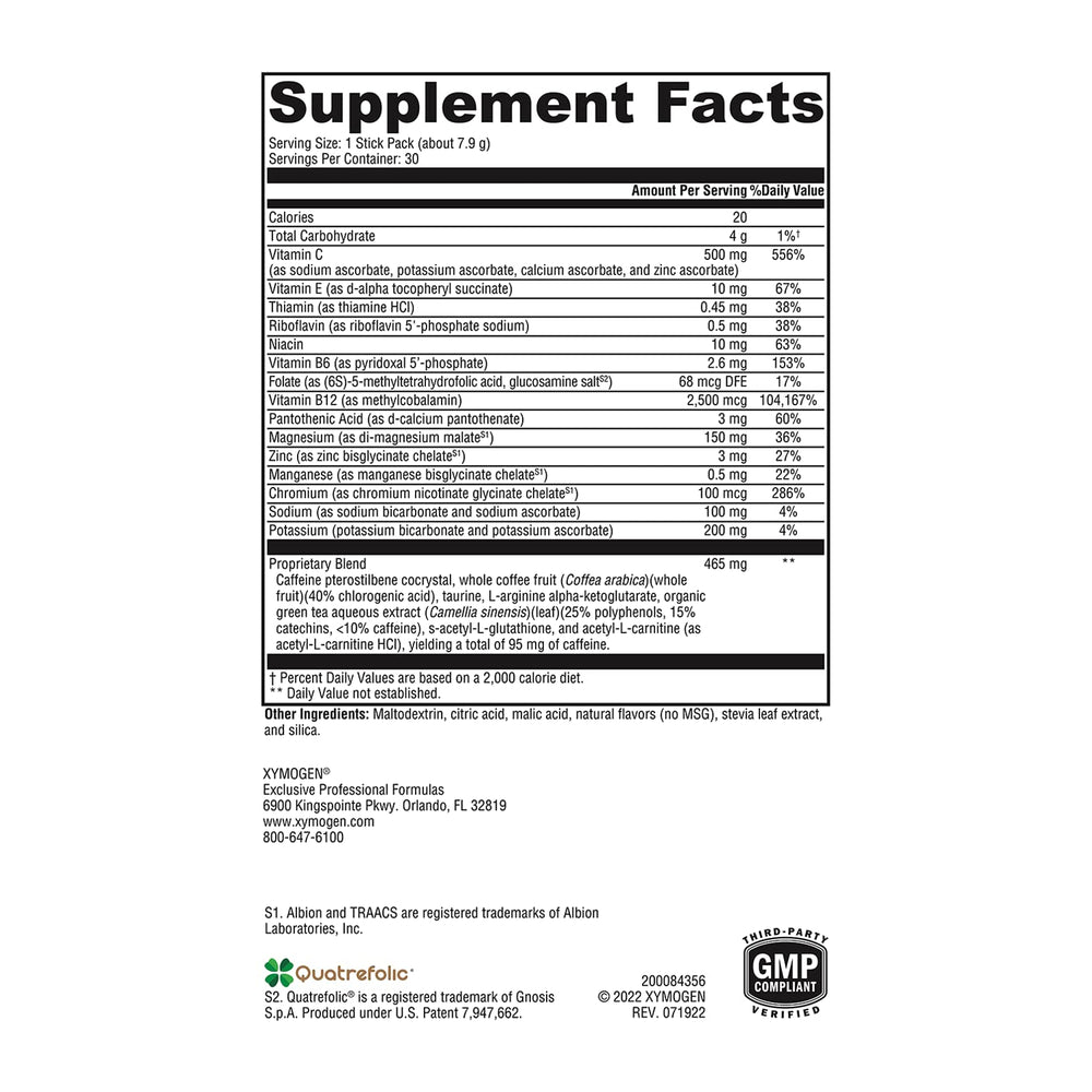 Graphic illustrating 95 mg caffeine per serving in ATP Ignite