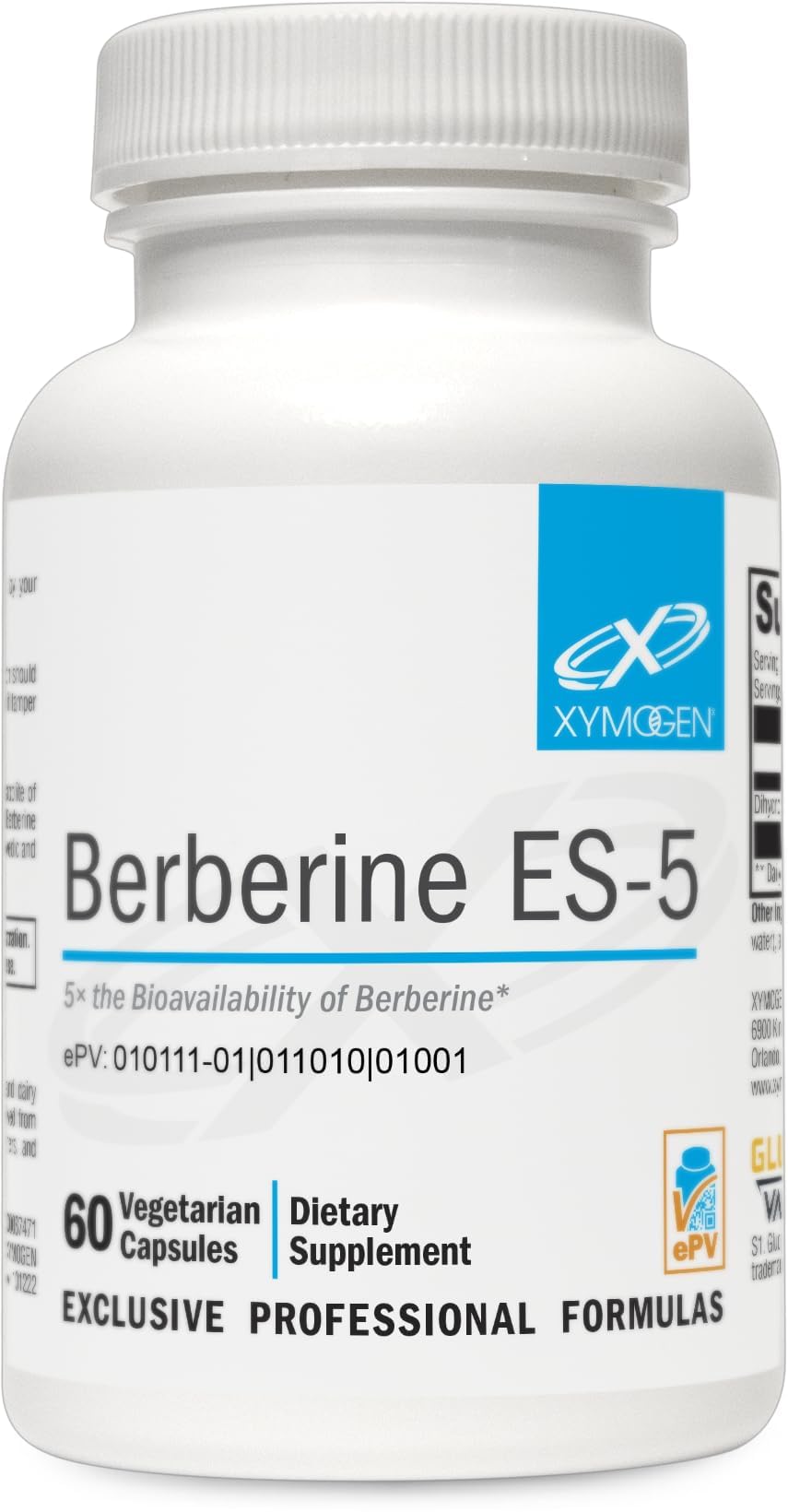 XYMOGEN Berberine ES-5 bottle – front view