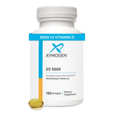 XYMOGEN D3 5000 bottle and softgels front view