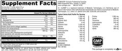 Label showing nutrition and ingredients for XYMOGEN FIT Collagen Vanilla