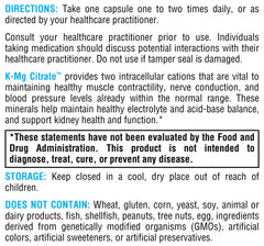 XYMOGEN K-Mg Citrate dosing information