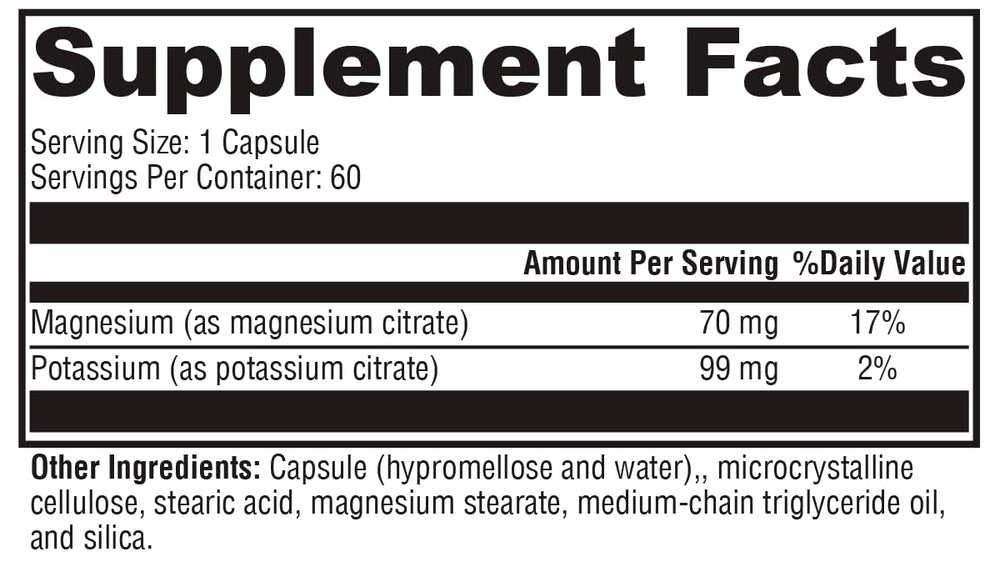Diagram illustrating muscle health support from K-Mg Citrate