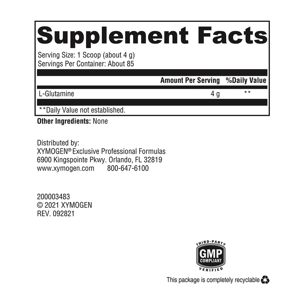 Close-up texture of L-Glutamine powder