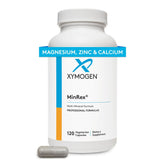 Bottle of XYMOGEN MinRex Multi-Mineral supplement with label showing minerals