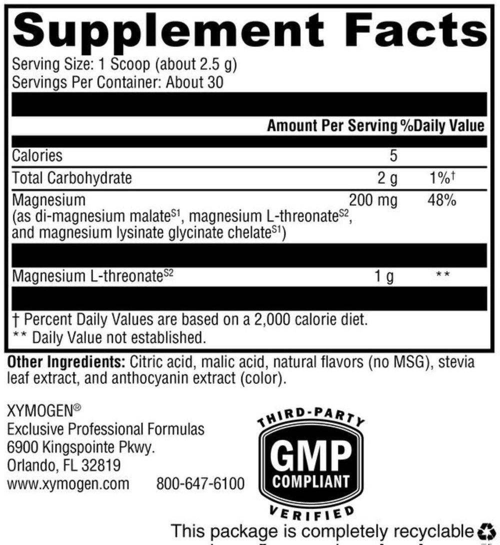 Prepared beverage of OptiMag Neuro mixed berry powder in glass