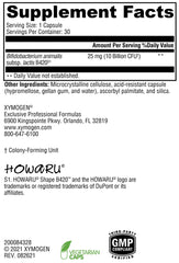 Close-up of bottle label showing B420