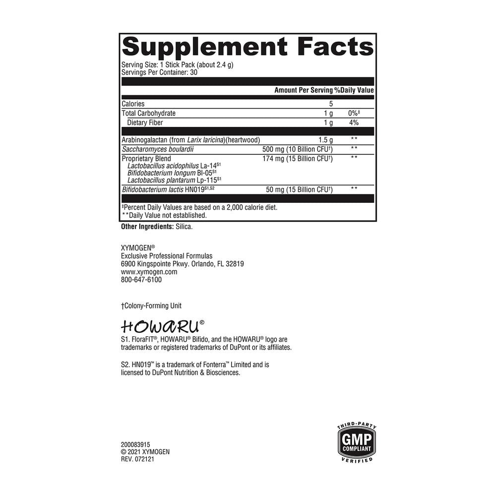 Bifidobacterium longum included in XYMOGEN ProbioMax Plus 40B