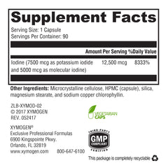 Ingredients overview for XYMOGEN XymoDine Iodine Supplement
