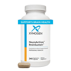 Bottle of XYMOGEN NeuroActives BrainSustain capsules