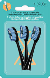 Three Y-Brush replacement heads 3-pack for Ultra, DuoBrush, and CleanMate