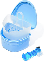 Blue Y-Kelin Denture Cleaner Kit case with dual-head brush