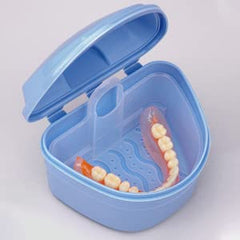 Denture cleaning box showing tablet soaking feature