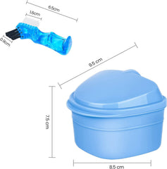 Dual-head denture brush designed for inner and outer cleaning