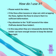 Kid-friendly colorful floss holder in hand