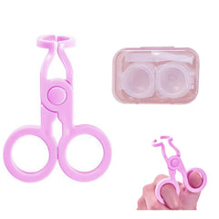 YAFIYGI Eye Opener Pink Contact Lens Tweezers Kit - Front view