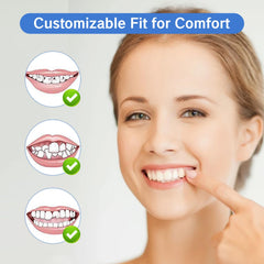 Discreet, natural-looking teeth covers blending with real teeth