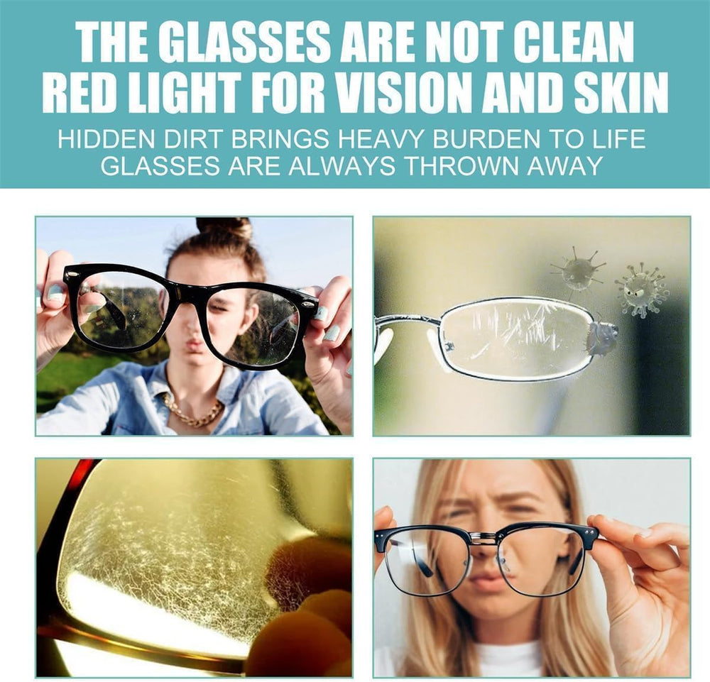 Travel-friendly eyeglasses cleaner 100ml with microfiber cloths
