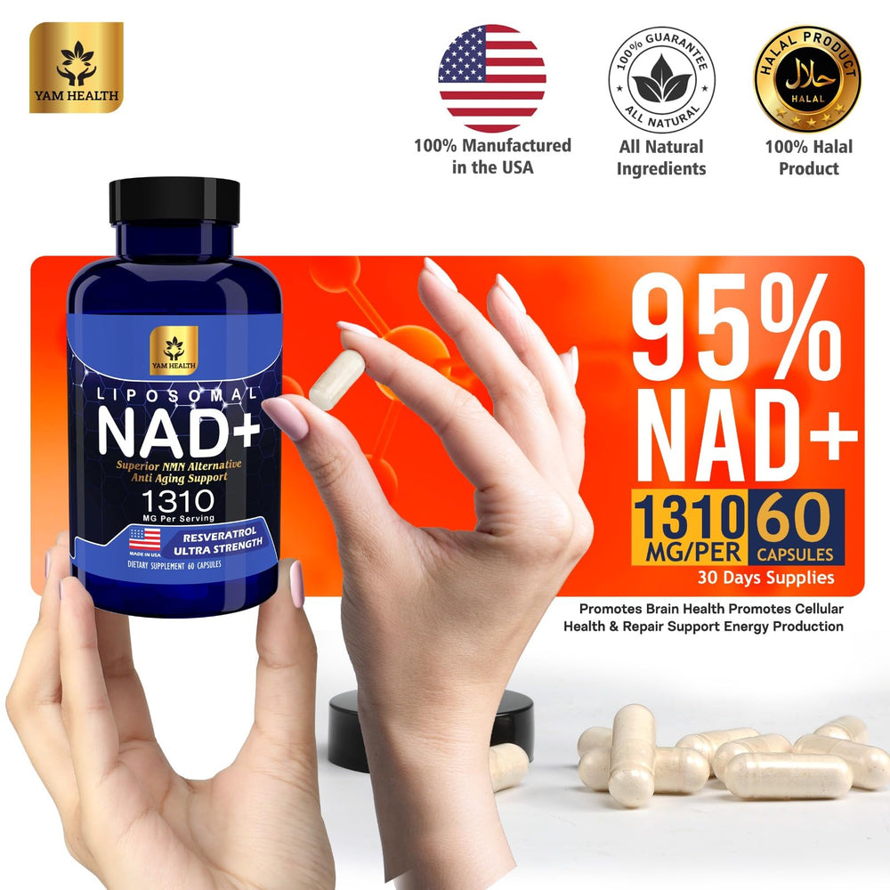 Close-up of Liposomal NAD+ capsules