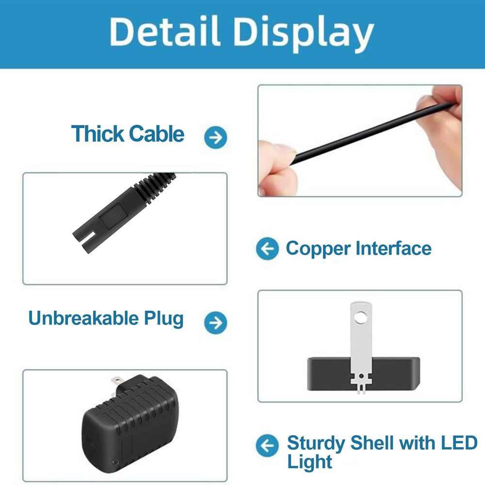 Specifications: universal 110-240V input and 3V output