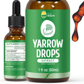 Yarrow tincture bottle close-up