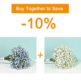 Blue Babys Breath artificial flowers bundle close-up image 1