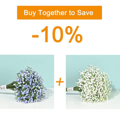 Blue Babys Breath artificial flowers bundle close-up image 1