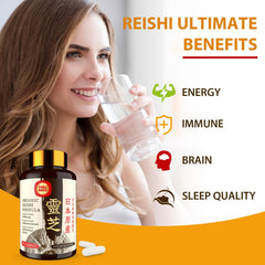 100% vegan organic formula label on Yasumako Reishi supplement