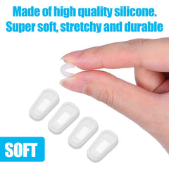 Slip-on installation of silicone nose pads onto glasses