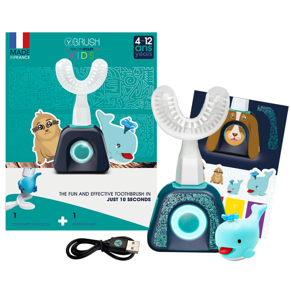 Product packaging and contents of the Y-Brush bundle