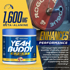 Nutritional facts panel of Yeah Buddy Pre Workout Carnival Rush