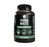 Bottle of Yerba Mate capsules with Pure Original Ingredients branding