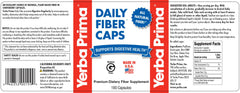 Vegan, non-GMO and gluten-free fiber supplement label