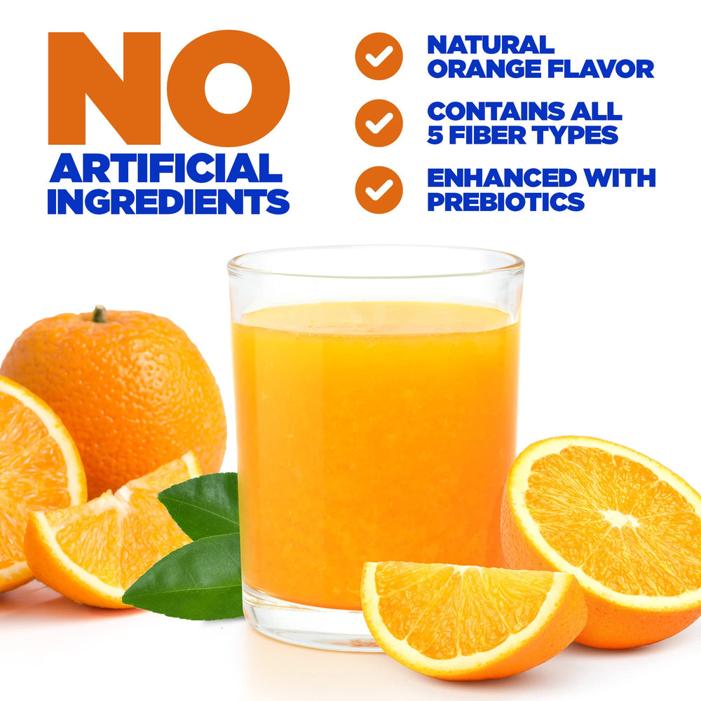 Back of Yerba Prima Orange Daily Fiber Formula 1lb packaging with details