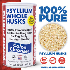 2-pack front view of Yerba Prima Psyllium Husk