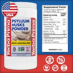 Psyllium powder used for baking and smoothies