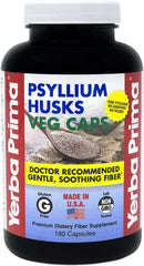 Front of Yerba Prima Psyllium Husks Veg Caps bottle