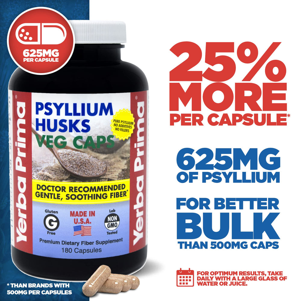 Gluten-free psyllium husks capsules for low-carb diets