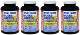 Front view of Yerba Prima Psyllium Husks Caps Pack of 4