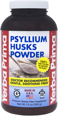 Label of Yerba Prima Psyllium Husks Powder 12 oz