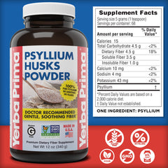 Usage directions for Psyllium husks powder