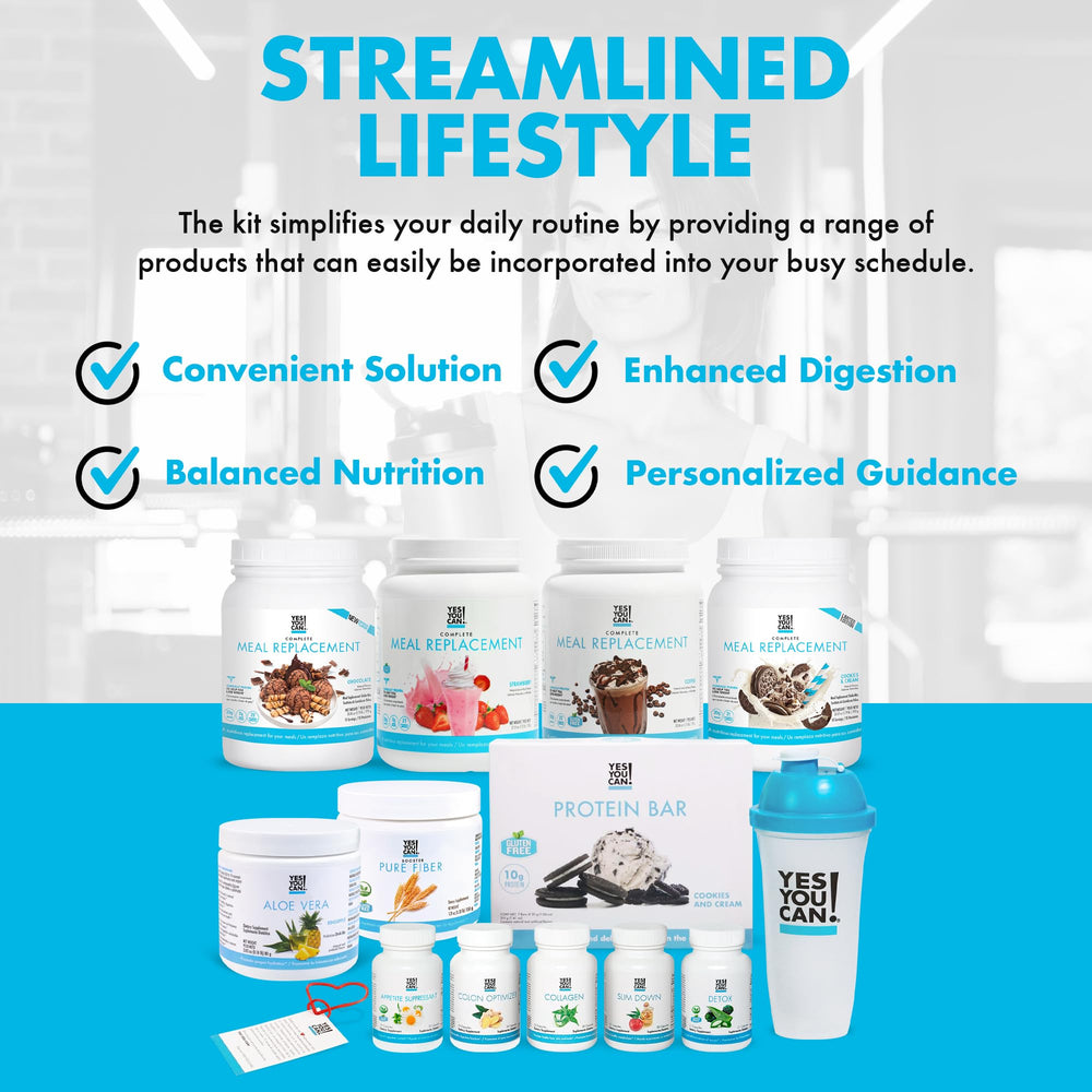 Yes You Can! drink powder mixes poured into a glass for on-the-go hydration