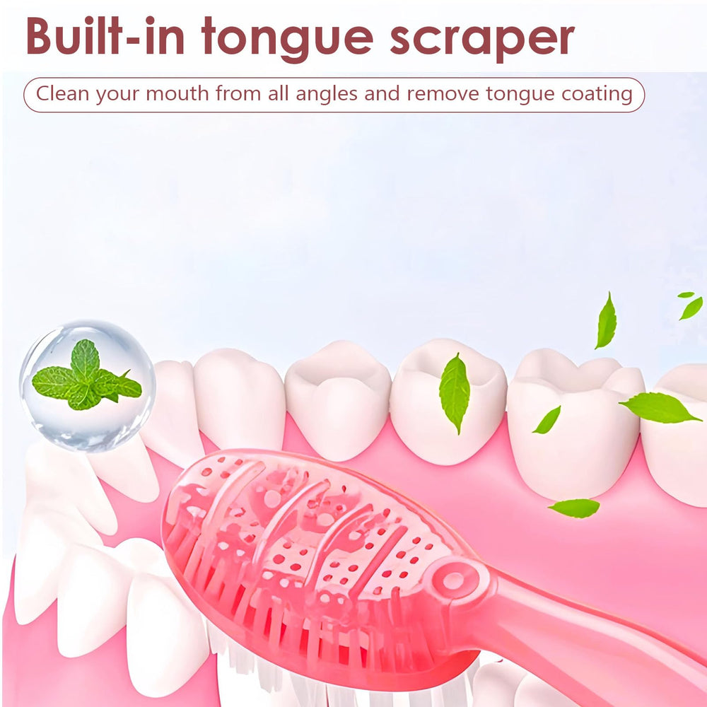 Toothpick and floss integrated with mini toothbrush