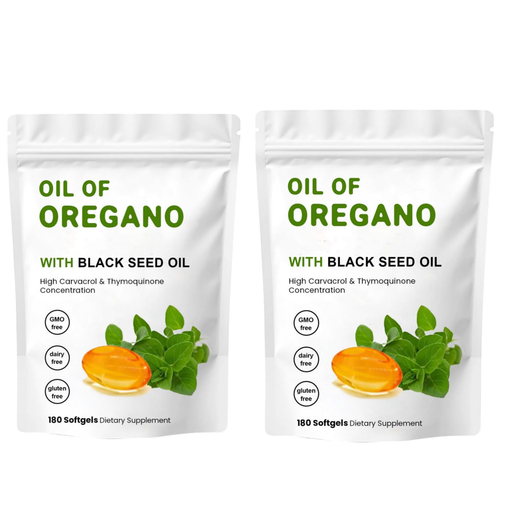 YKJHCSL 2 Pack Oil of Oregano Softgels bottle - front view