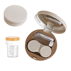 YKuzLx travel contact lens case with mirror and cleaner kit - front view