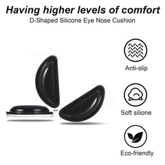 Self-adhesive non-slip nose pads for glasses, black